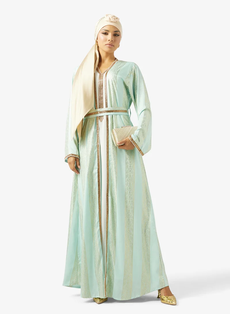 Arabian Closet  LADIES ABAYA 2 PIECE WITH BELT for Women | Best Price UAE